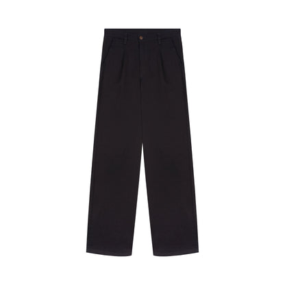 Pantalon femme large taille haute en soie - Gabi