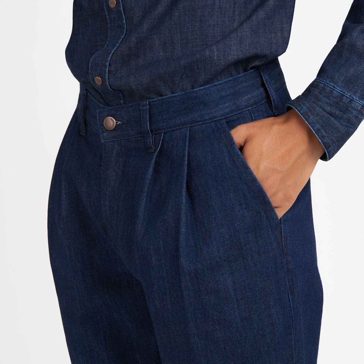 Pantalon homme plissé ajusté brut - Achille