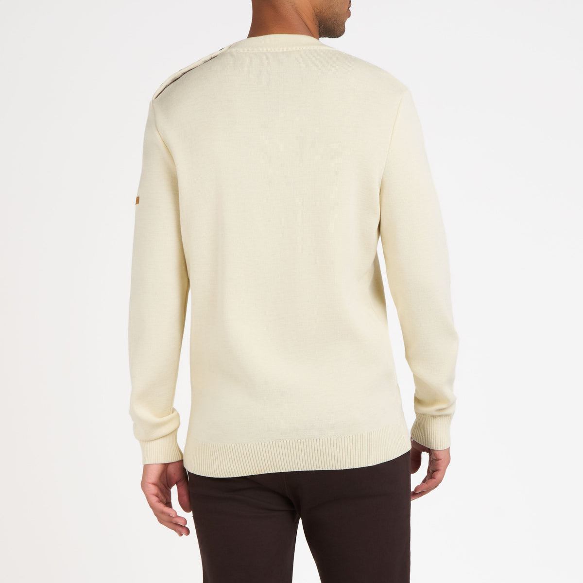 Pull homme en laine française Écru – SAINT JAMES x Atelier TUFFERY - Patrimoine