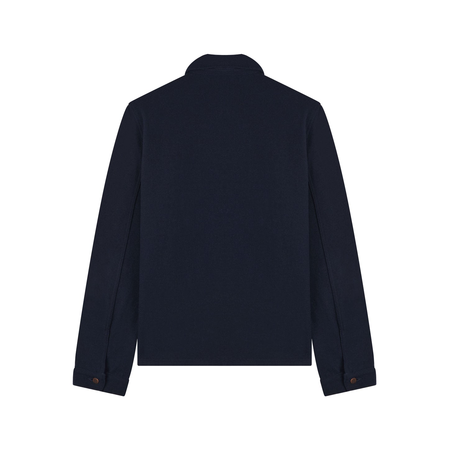 Surchemise homme droite en laine française Marine