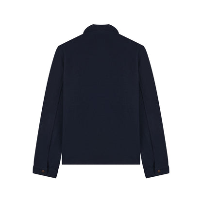 Surchemise homme droite en laine française Marine