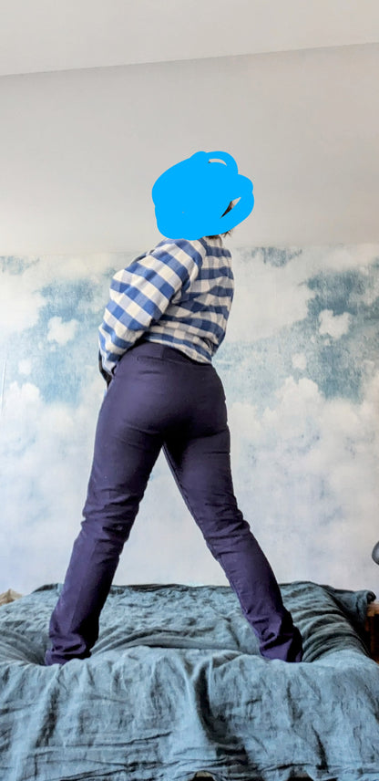 Chino ajusté taille haute Moleskine - Léonie