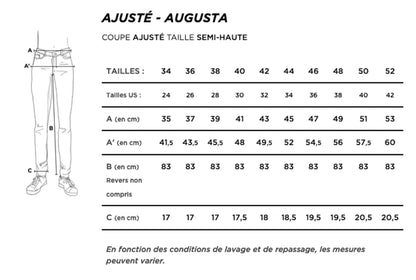 Jean droit ajusté Clair - Augusta