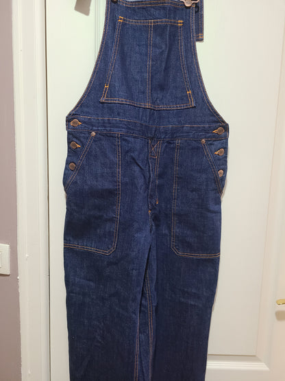 Salopette jean bio indigo naturel - André