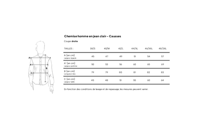 Chemise en jean clair - Causses