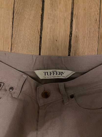 Jean droit taille haute beige - Célestin