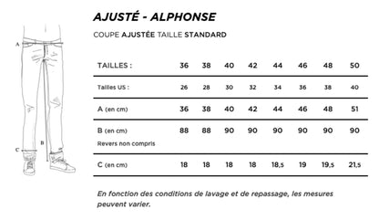 Jean droit ajusté Brut Selvedge - Alphonse