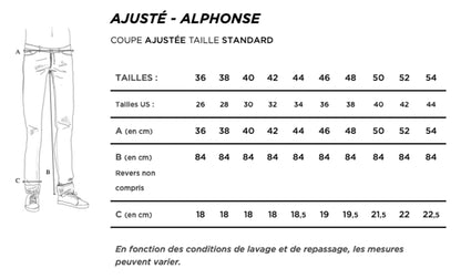 Jean ajusté brut bio France Rugby – Alphonse