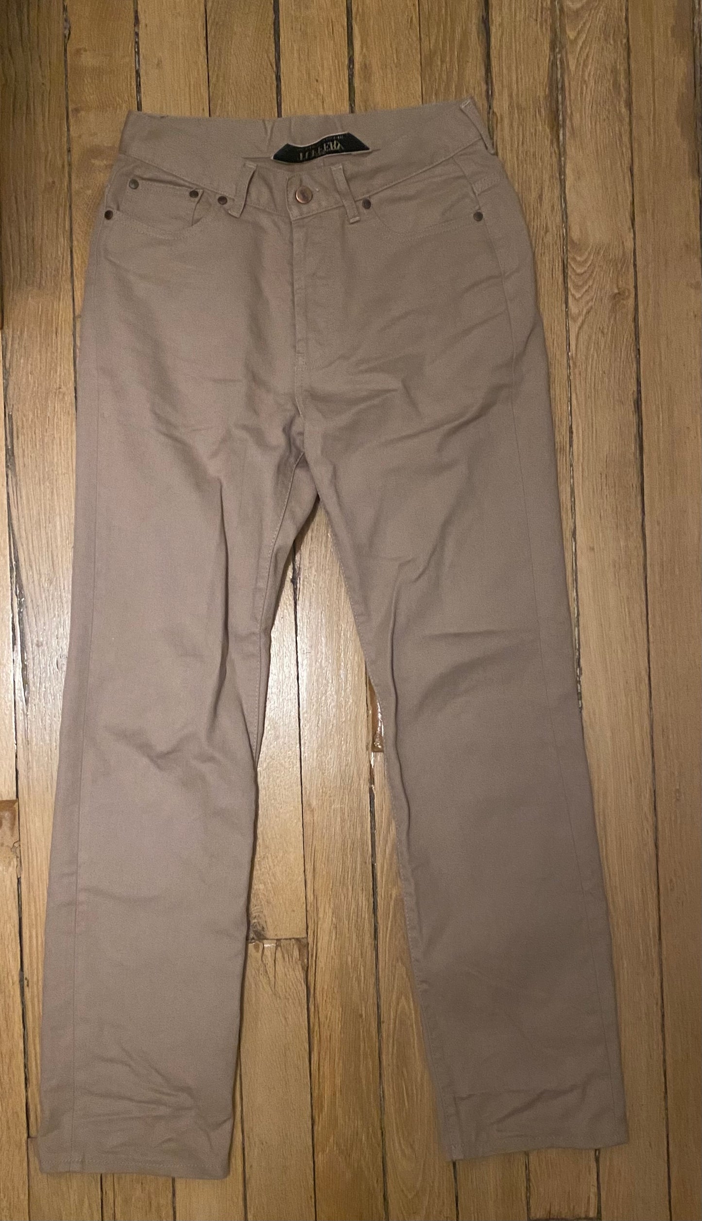 Jean droit taille haute beige - Célestin