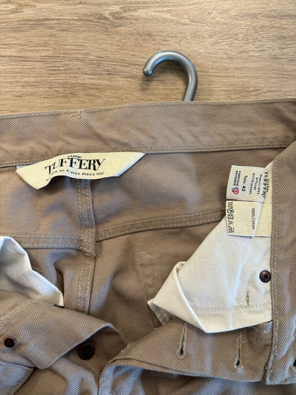 Jean droit taille haute beige - Célestin