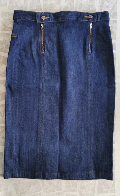 Jupe en jean crayon taille haute Coton Bio - Agathe