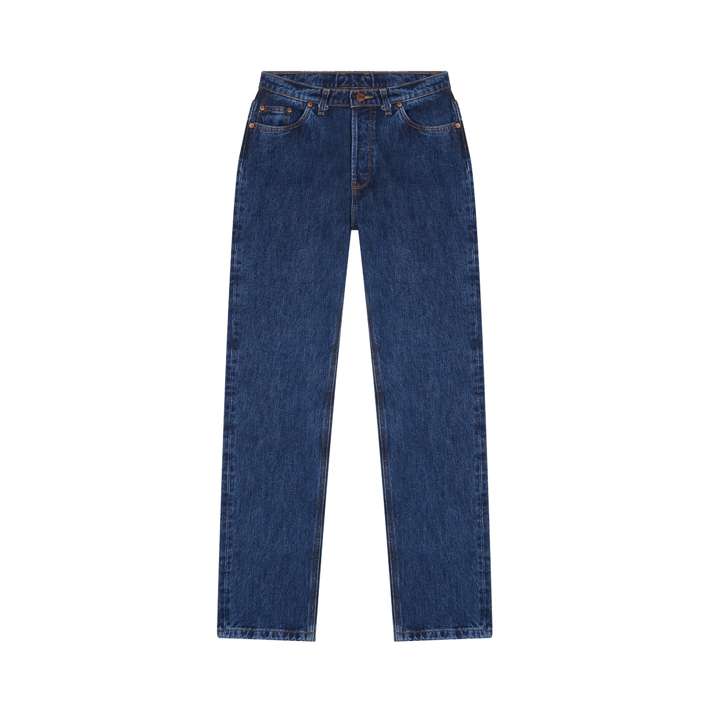 Jean droit taille haute stonewashed - Apolline