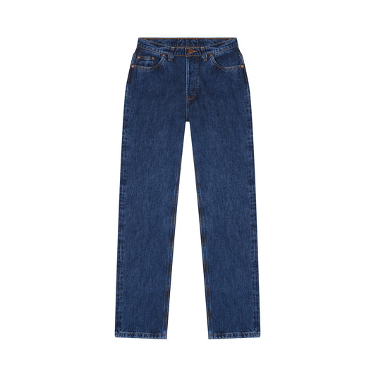 Stonewashed high-waisted straight jeans - Apolline