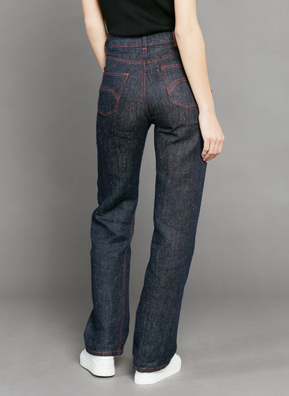 Jean large taille haute Chanvre - Désiré