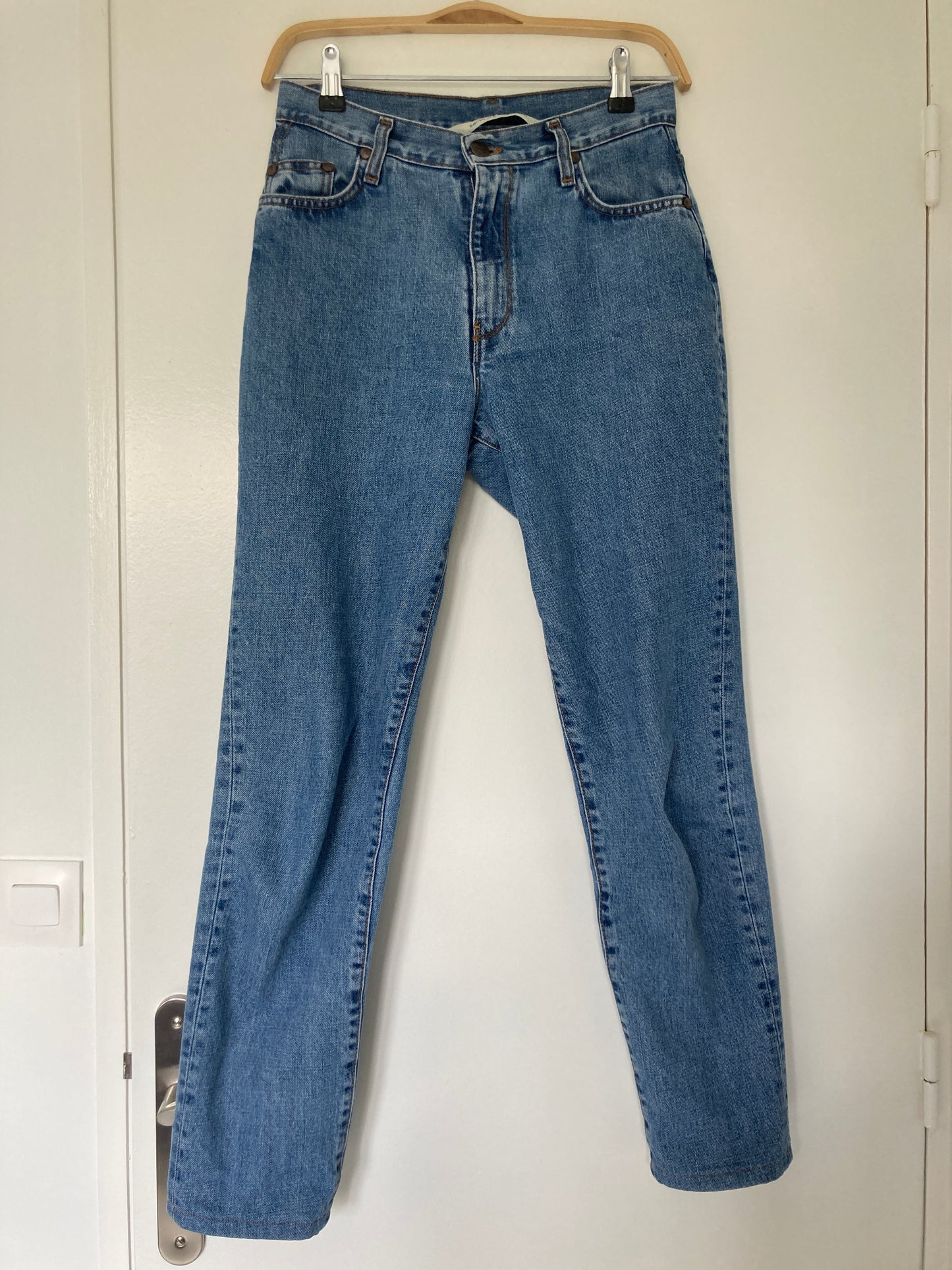 Clear high-waisted mom jeans - Marthe