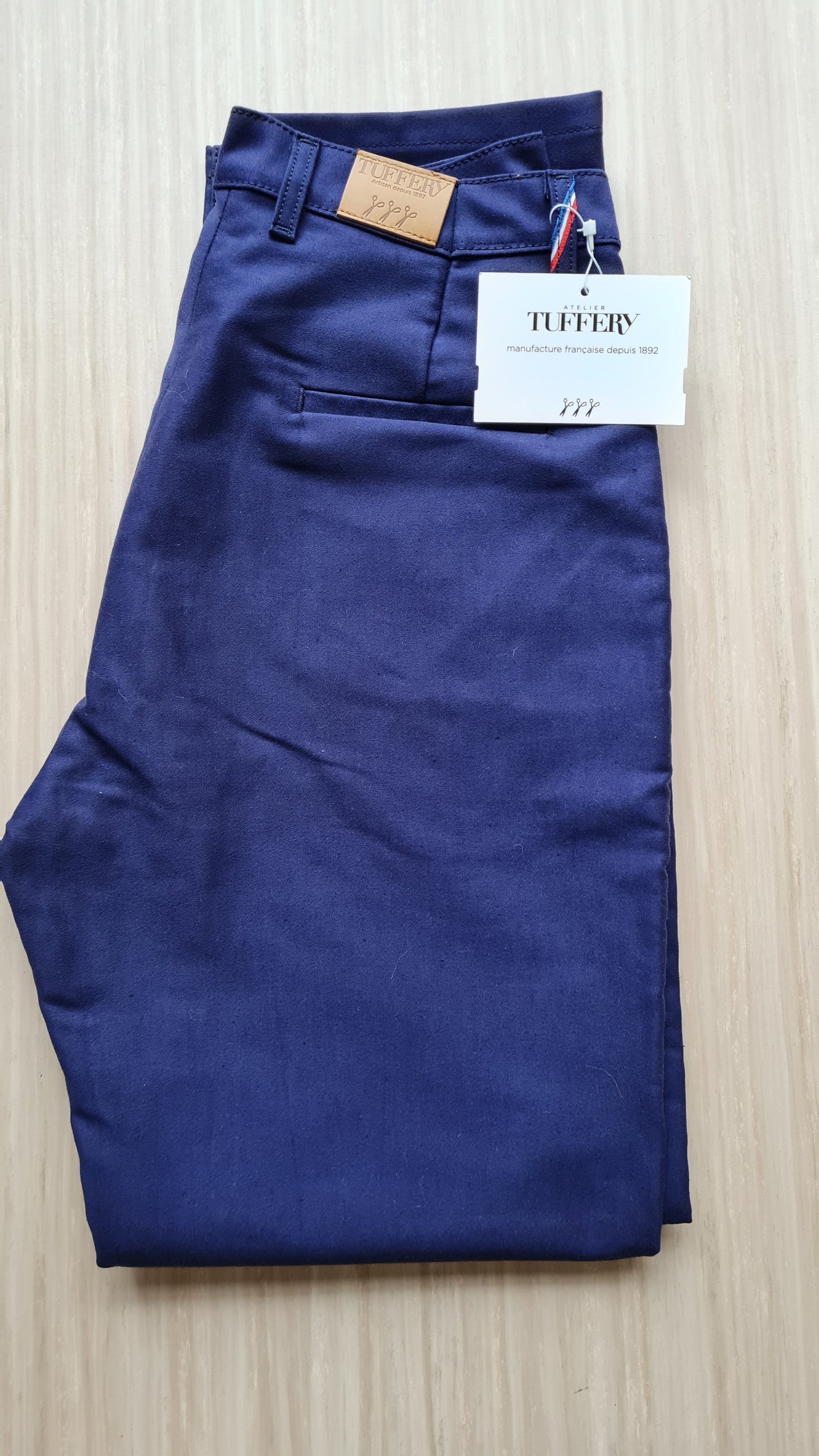 Chino ajusté taille haute Moleskine - Léonie