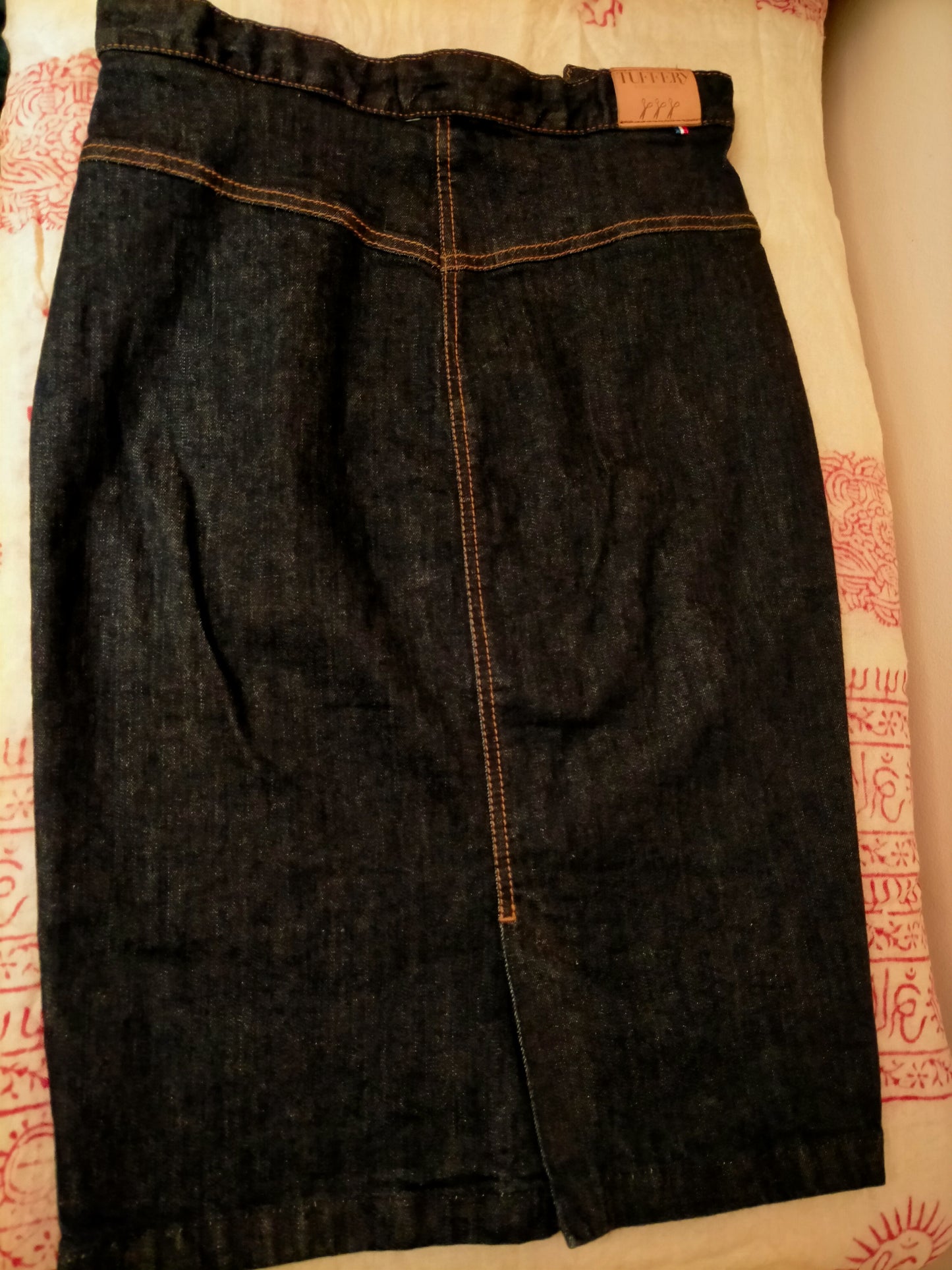 Jupe en jean crayon taille haute Coton Bio - Agathe