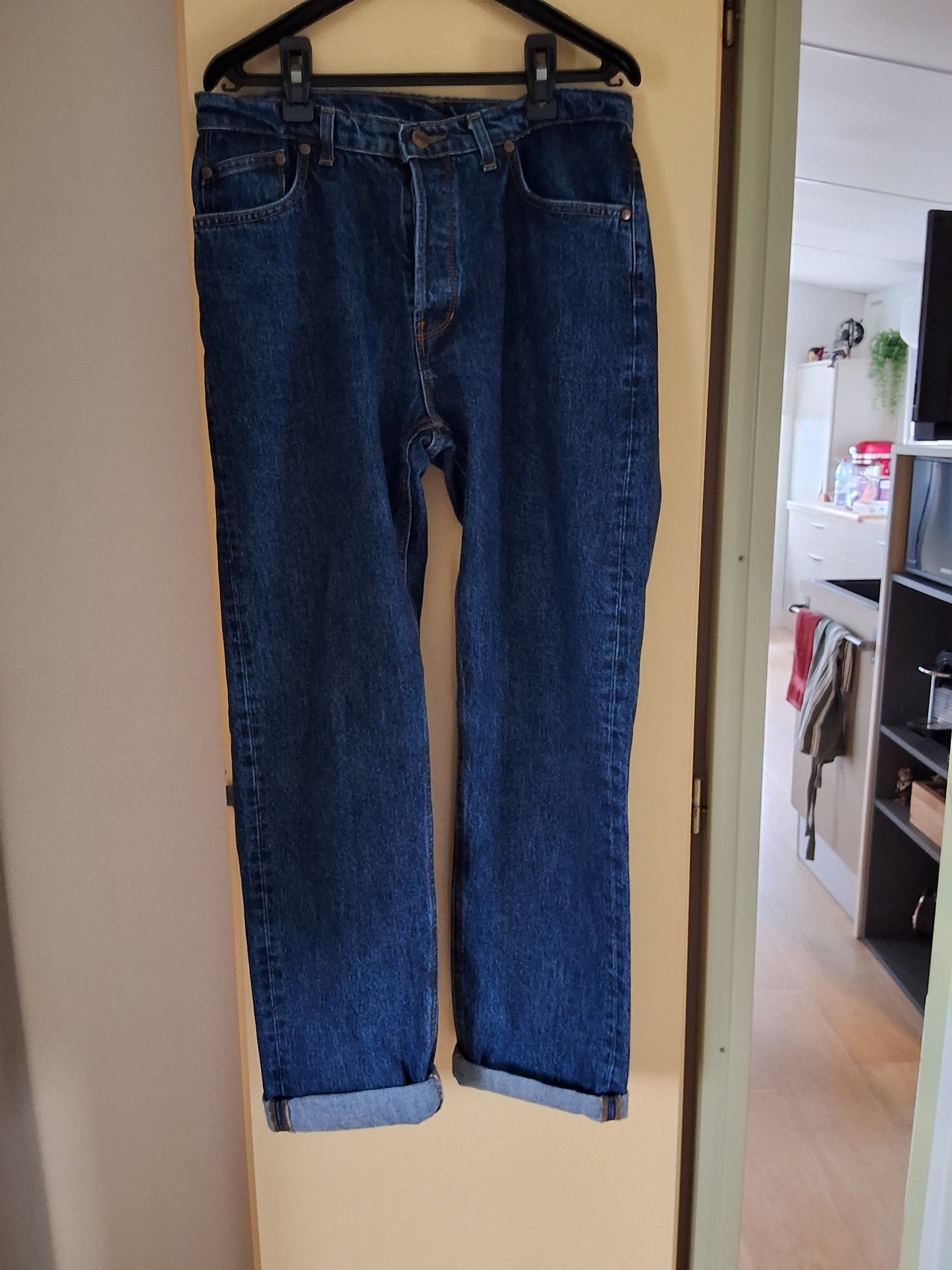 Jean droit taille haute stonewashed - Apolline