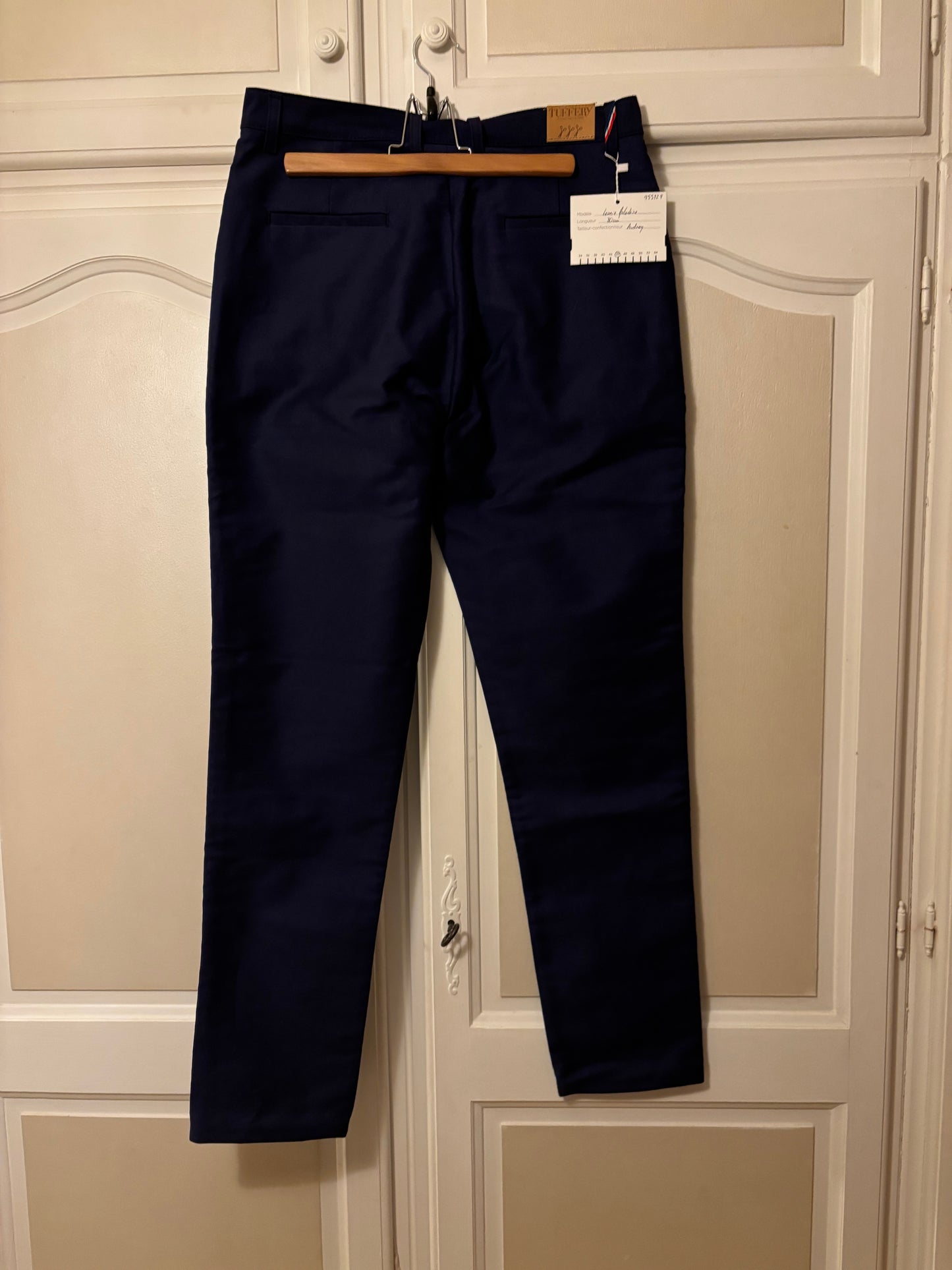 Chino ajusté taille haute Moleskine - Léonie