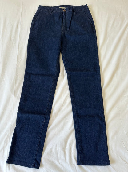 Chino ajusté taille haute Brut Coton Bio - Léonie