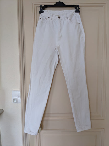 Jean mom taille haute blanc - Marthe