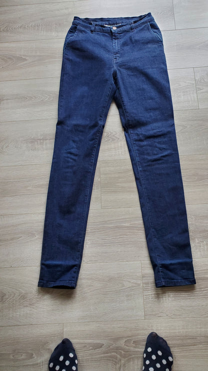 Chino ajusté taille haute Brut Coton Bio - Léonie