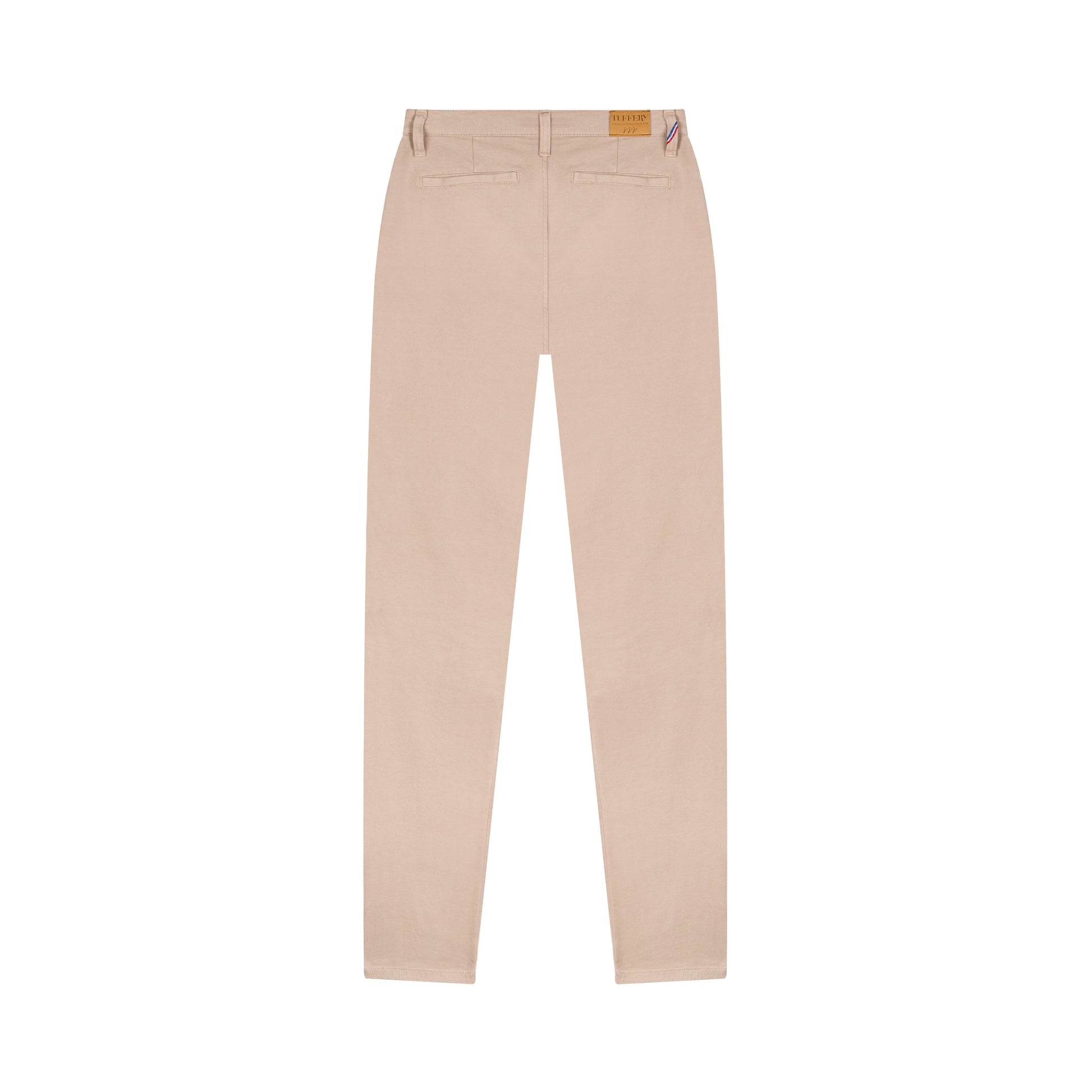 Chino femme ajusté taille haute Beige - Léonie