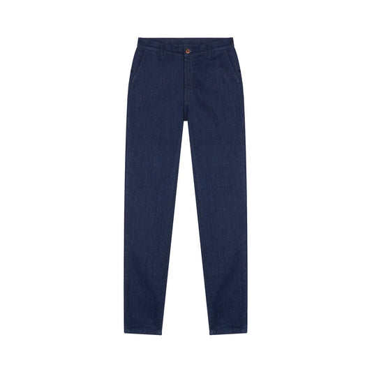 Chino femme ajusté taille haute Brut Coton Bio - LÉONIE
