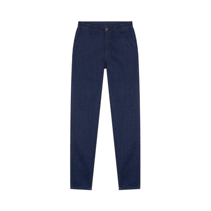 Chino ajusté taille haute Brut Coton Bio - Léonie