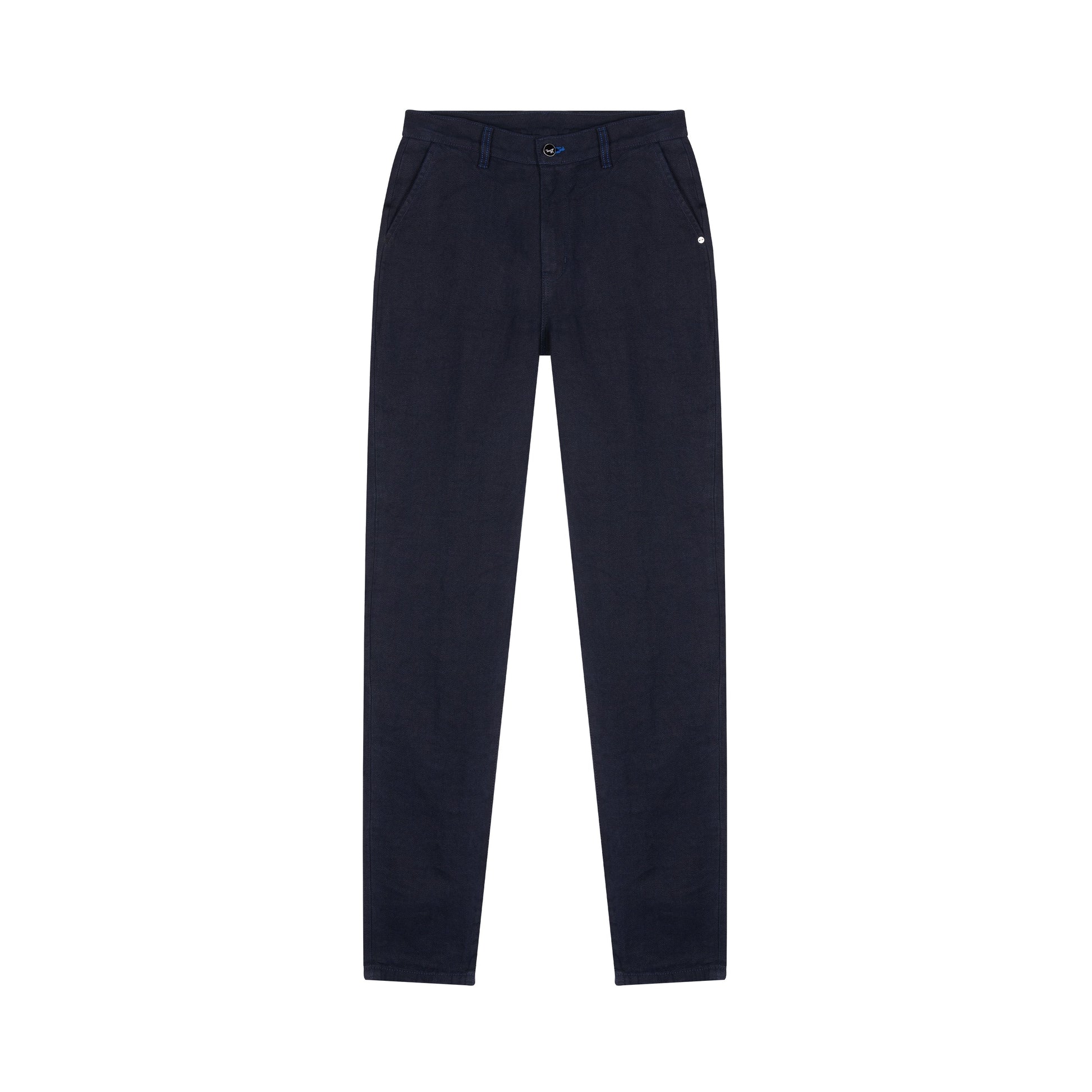 Chino ajusté taille haute Alpine 100% Lin Français - Léonie