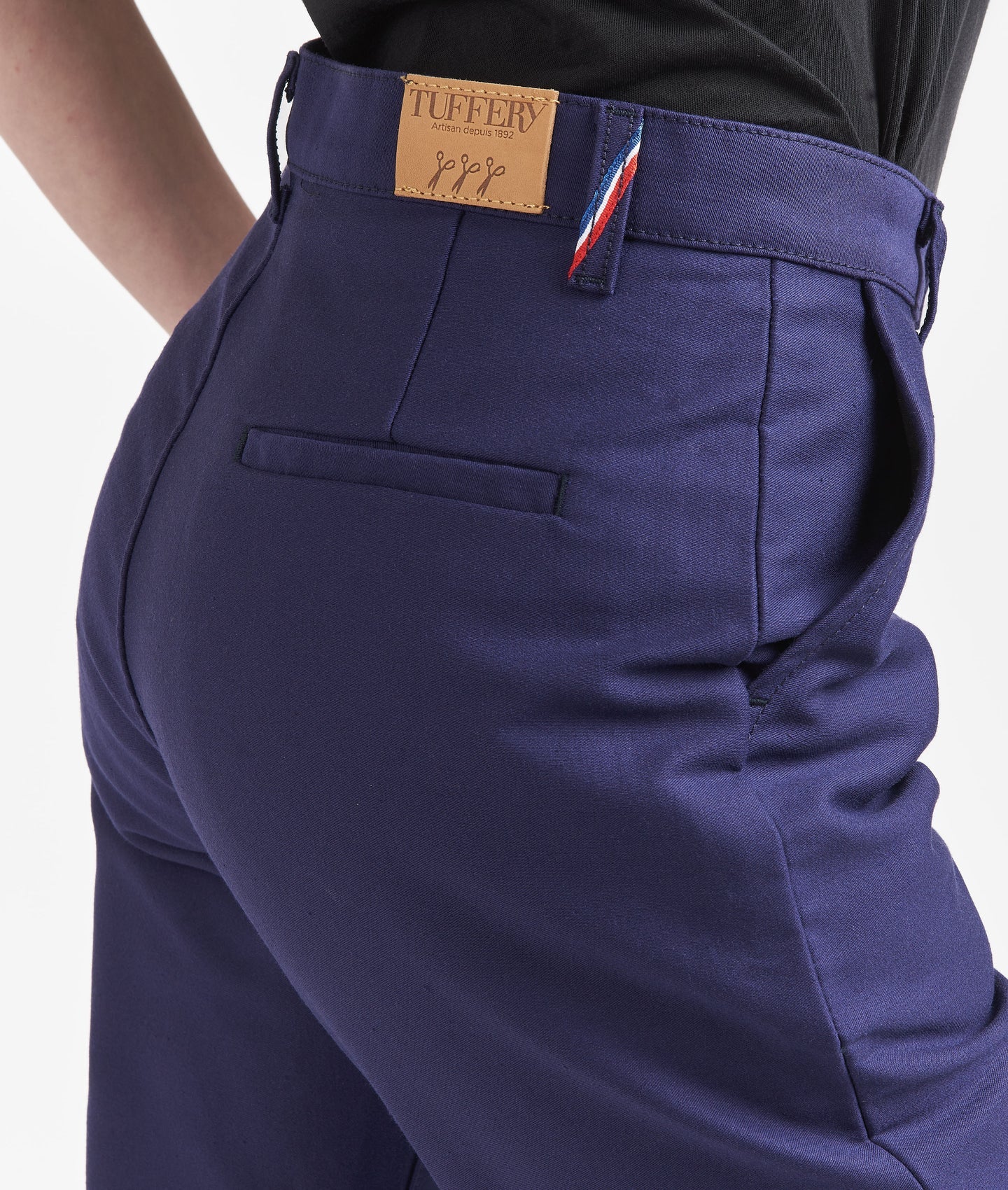 Chino femme ajusté taille haute Moleskine - Léonie