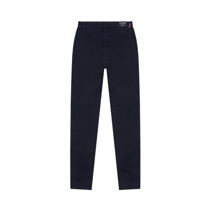 Chino droit ajusté taille haute en jean 100% lin français – Léonie