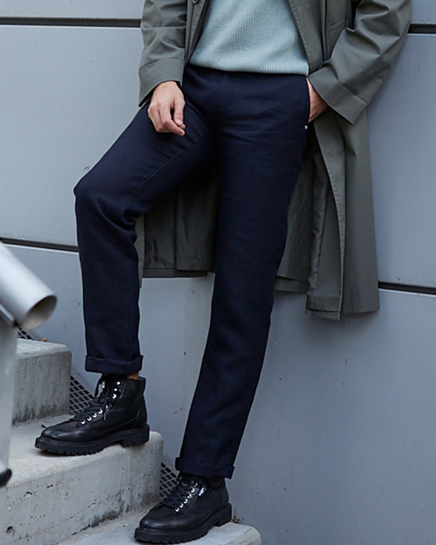 Chino ajusté taille haute Alpine 100% Lin Français - Léonie