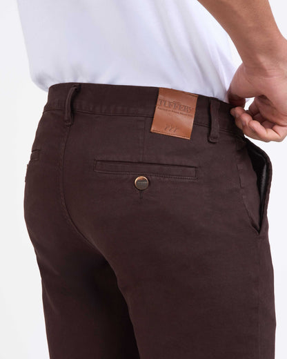 Chino homme droit ajusté Marron - Ernest