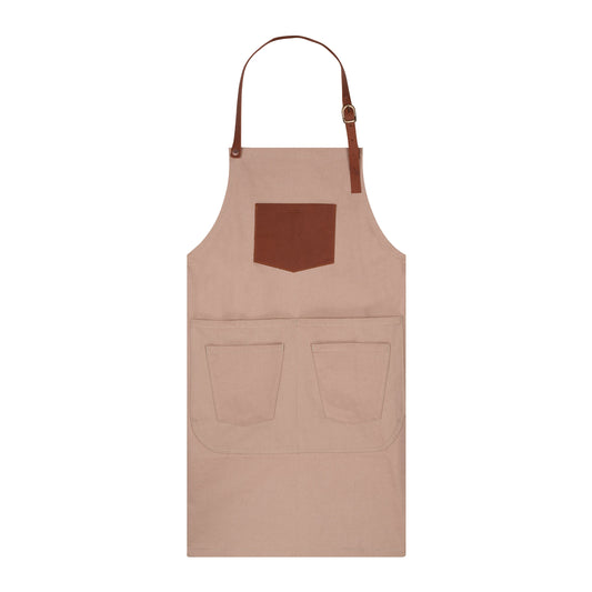 Tablier long en jean Beige