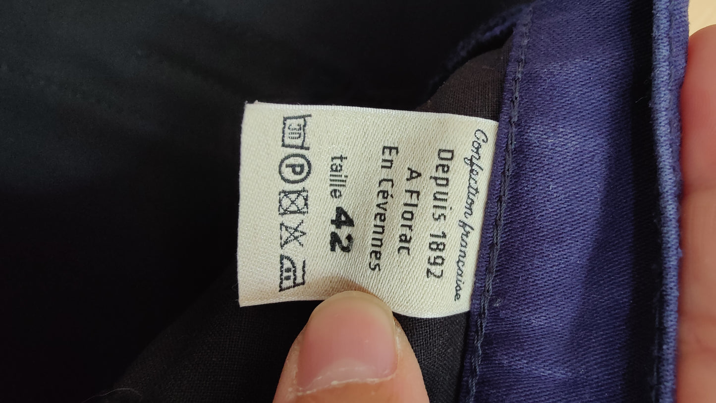 Chino ajusté taille haute Moleskine - Léonie