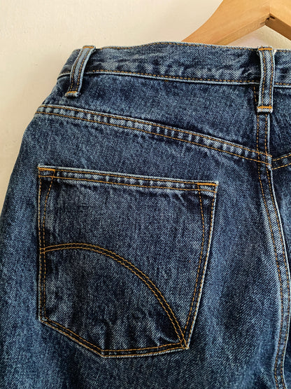 Jean femme droit taille haute Stonewashed - APOLLINE