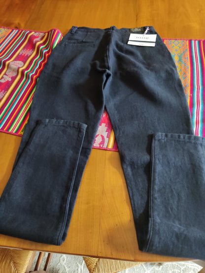 Chino ajusté taille haute Alpine 100% Lin Français - Léonie
