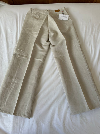 Pantalon femme droit taille haute naturel - Gabi
