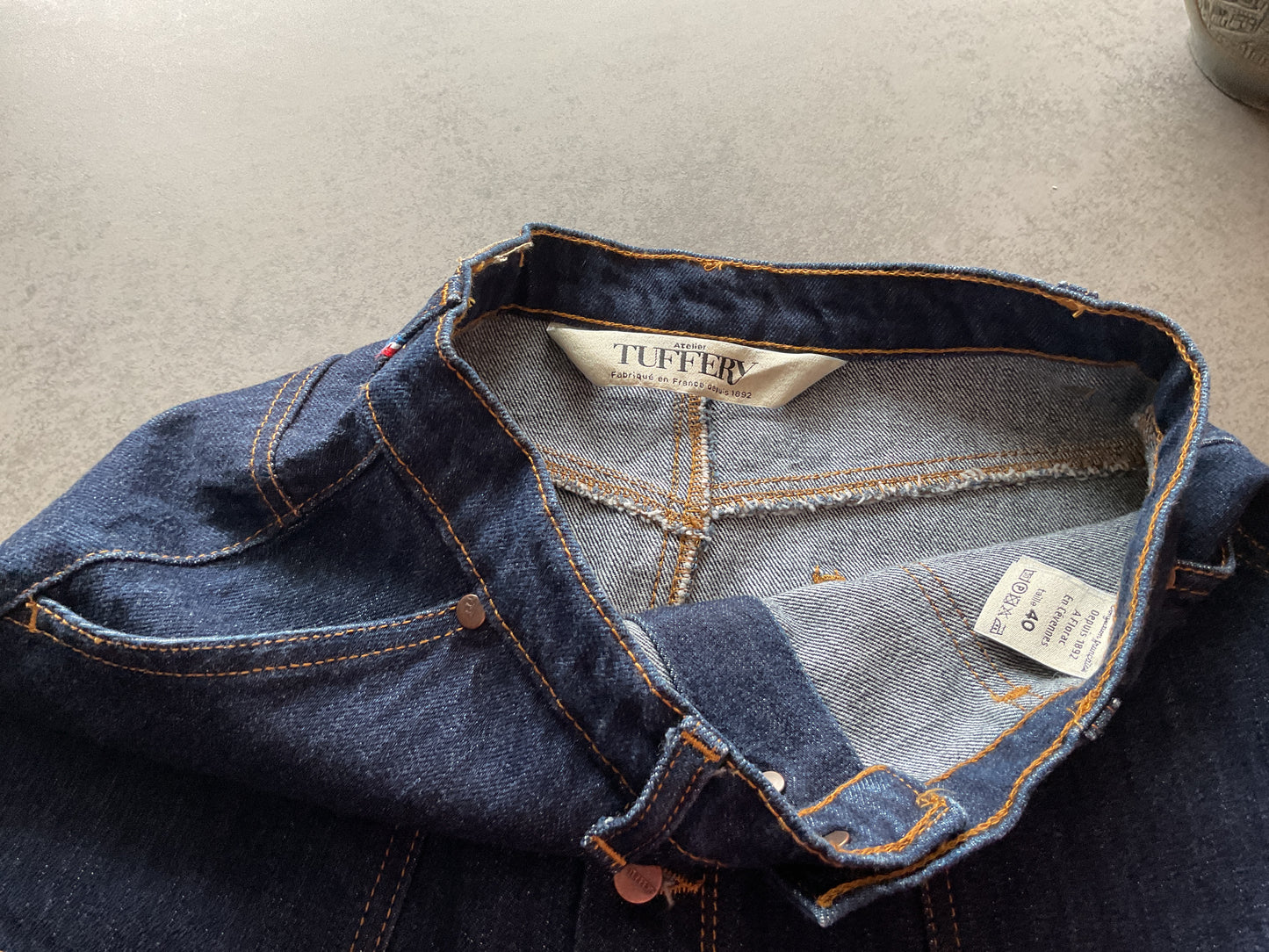 Jupe trapèze en jean brut – Juliette