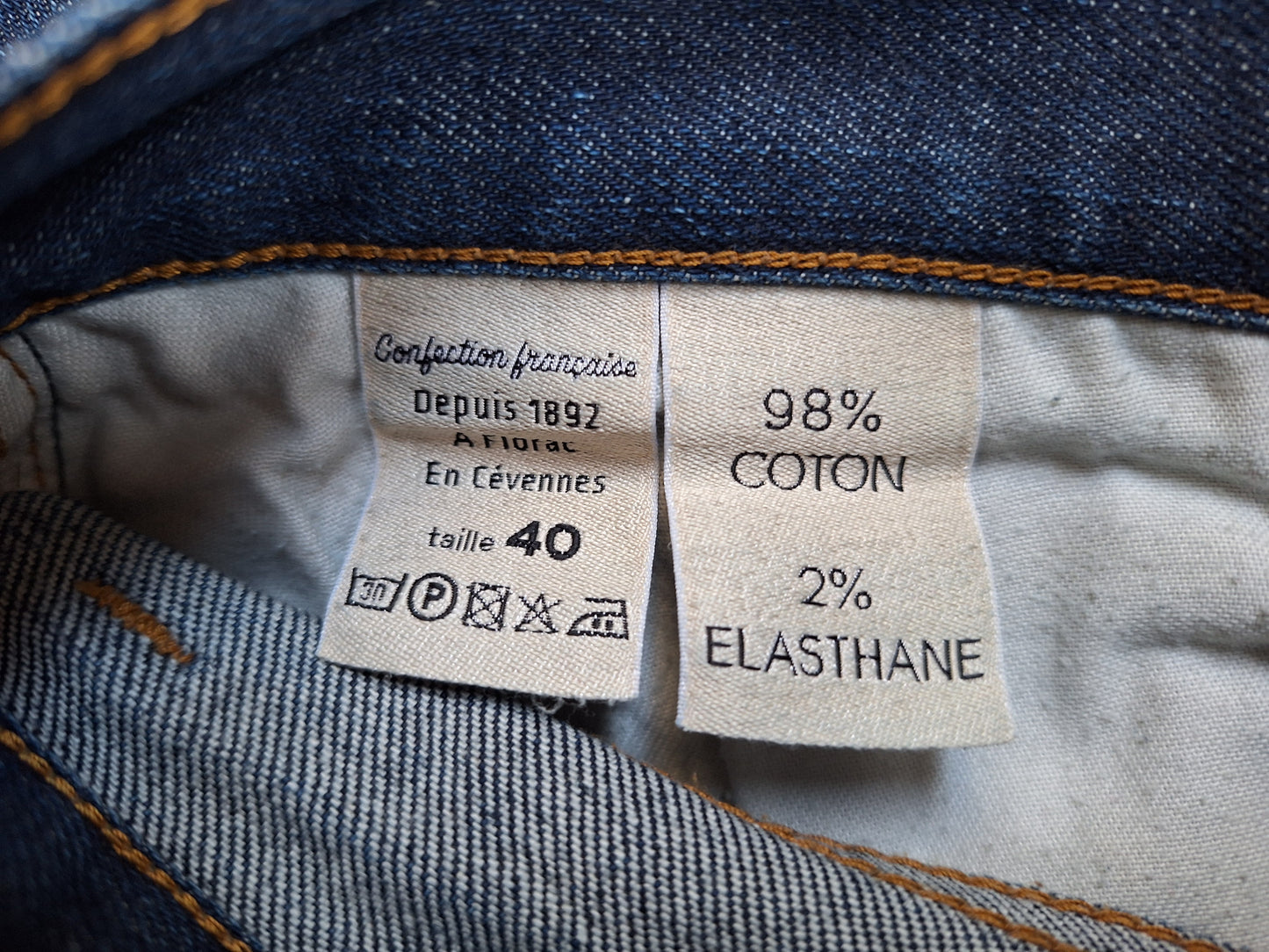 CÉLESTIN - Jean homme droit taille haute Brut Flex