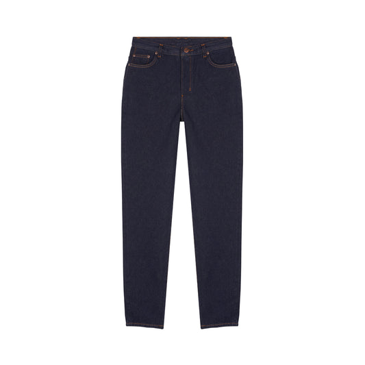 High-waisted mom jeans in French Wool - Marthe