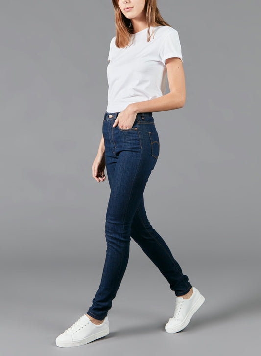 Jean slim taille haute Coton Bio - Marianne