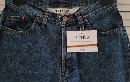 Jean droit taille haute stonewashed - Apolline