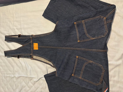 Salopette jean bio indigo naturel - André