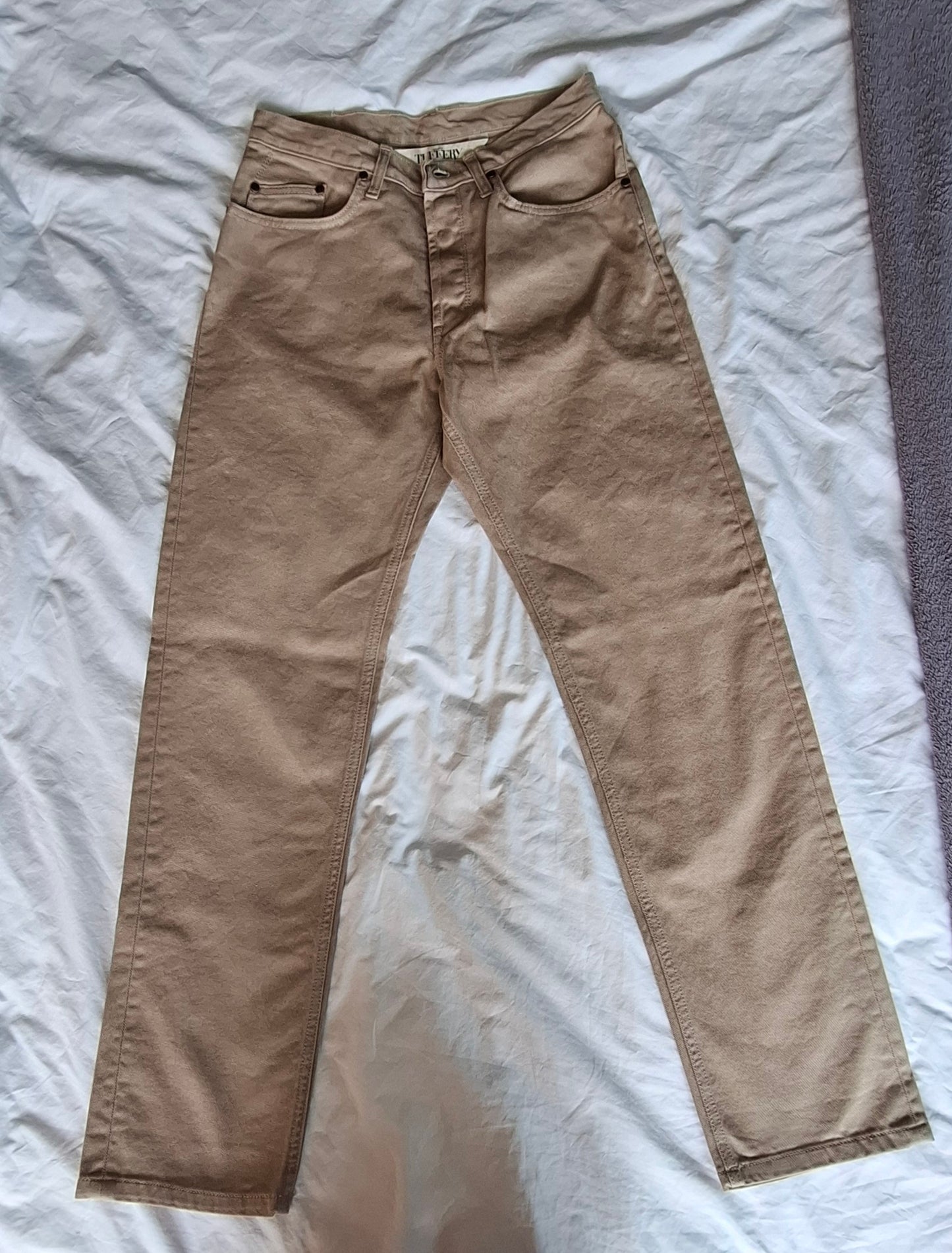 Jean droit taille haute beige - Apolline