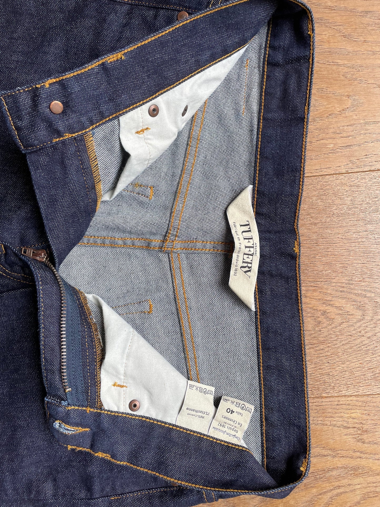 Jean droit taille haute Flex brut - Célestin