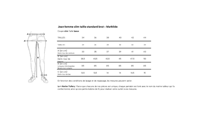 Jean slim taille standard Brut - Mathilde