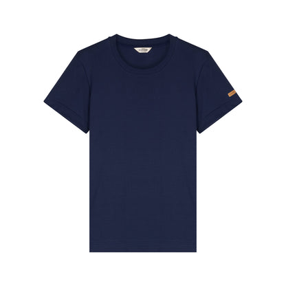 T-shirt femme 100% coton bio bleu marine