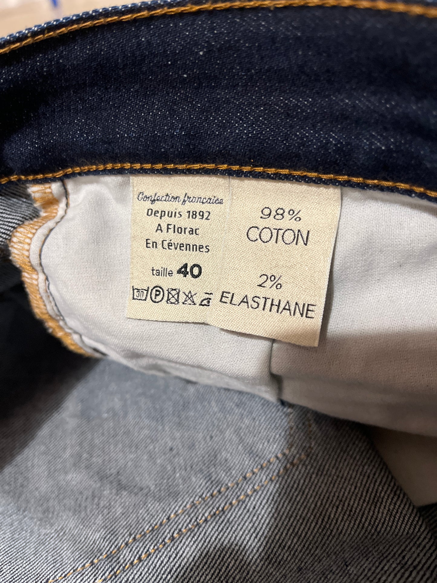 Jean droit taille haute Flex brut - Célestin